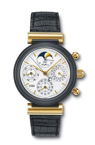 IWC - IW3755-02  Da Vinci Perpetual Black Ceramic / Yellow Gold / White / Italian