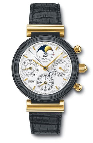 IWC - IW3755-04  Da Vinci Perpetual Black Ceramic / Yellow Gold / White / French