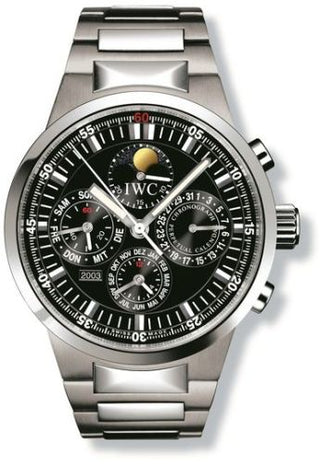 IWC - IW3756-14  GST Perpetual Calendar Stainless Steel / Black / Italian