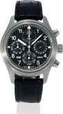 IWC - IW3757-01  Pilot's Watch Chronograph Perpetual Calendar Stainless Steel / Black / Wempe