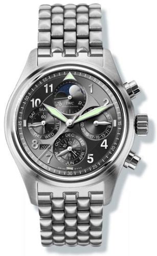 IWC - IW3757-04  Pilot's Watch Spitfire Chronograph Perpetual Calendar Stainless Steel / Black / Sincere