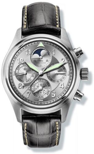 IWC - IW3757-05  Pilot's Watch Spitfire Chronograph Perpetual Calendar Stainless Steel / Silver / Sincere