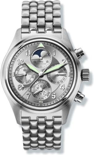 IWC - IW3757-06  Pilot's Watch Spitfire Chronograph Perpetual Calendar Stainless Steel / Silver / Sincere