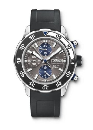 IWC - IW3767-06  Aquatimer Chronograph Stainless Steel / Grey / Rubber / Cousteau Divers 2010 