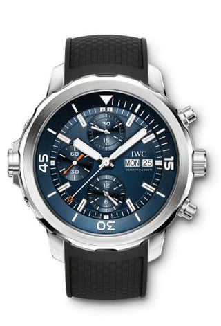 IWC - IW3768-05  Aquatimer Chronograph Stainless Steel / Blue / Rubber / Edition Expedition Jacques-Yves Cousteau 2014