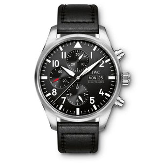 IWC - IW3777-09  Pilot's Watch Chronograph Stainless Steel / Black / Strap