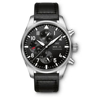 IWC Pilot's Watch Chronograph Stainless Steel / Black / Bracelet (IW3777-09)