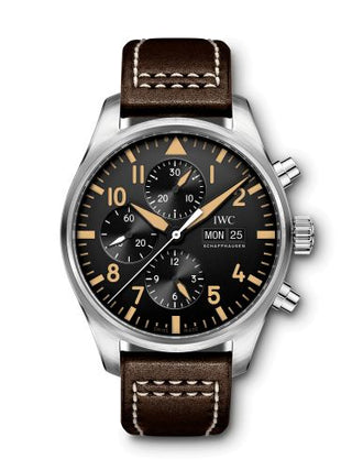 IWC - IW3777-20  Pilot's Watch Chronograph Stainless Steel / 20th Anniversary Watches of Switzerland