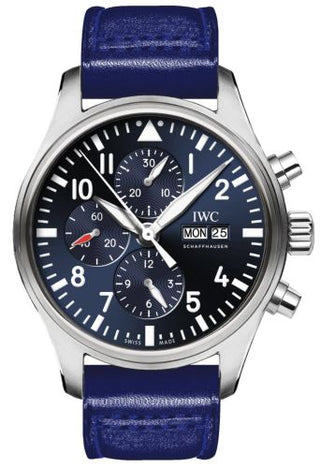 IWC - IW3777-22  Pilot's Watch Chronograph Stainless Steel / Le Petit Prince / Santoni