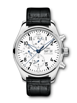 IWC - IW3777-25  Pilot's Watch Chronograph Edition 150 Years Stainless Steel / White