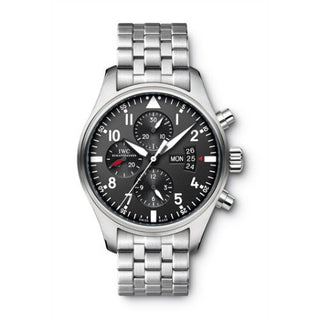 IWC - IW3777-04  Pilot's Watch Chronograph Stainless Steel / Black / Bracelet