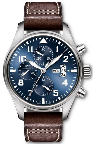 IWC - IW3777-06  Pilot's Watch Chronograph Stainless Steel / Le Petit Prince / Strap