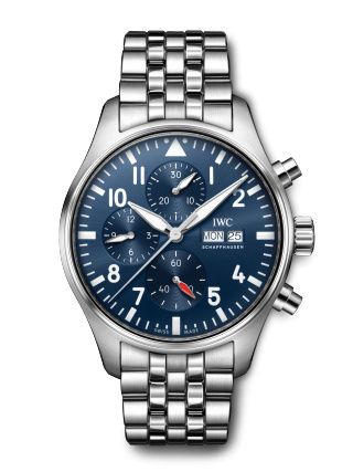 IWC - IW3780-04  Pilot's Watch Chronograph Stainless Steel / Blue / Bracelet