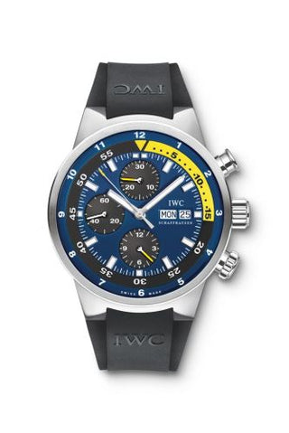 IWC - IW3782-03  Aquatimer Chronograph Stainless Steel / Blue / Rubber / Tribute to Calypso