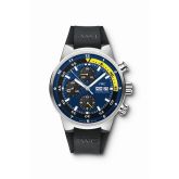 IWC - IW3782-03  Aquatimer Chronograph Stainless Steel / Blue / Rubber / Tribute to Calypso