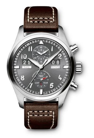 IWC - IW3791-08  Pilot's Watch Spitfire Perpetual Calendar Digital Date-Month Stainless Steel