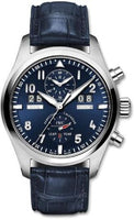 IWC Pilot's Watch Spitfire Double Chronograph Stainless Steel / Silver / Spanish / Strap (IW3791-04)