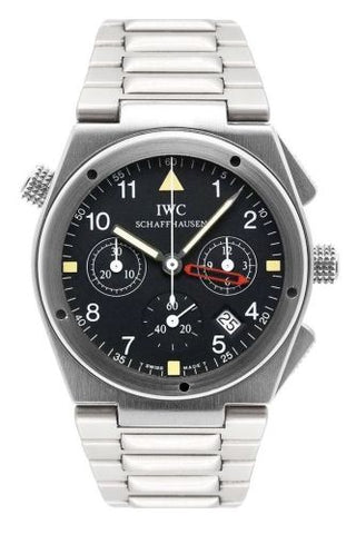 IWC - IW3805-01  Ingenieur Mecaquartz Chronograph Alarm Stainless Steel / Black / Bracelet