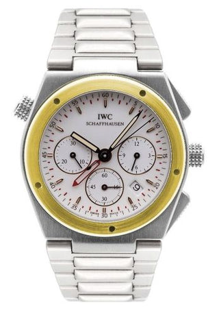 IWC - IW3805-04  Ingenieur Mecaquartz Chronograph Alarm Stainless Steel / Yellow Gold / White / Bracelet