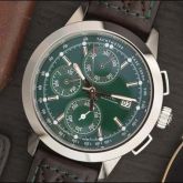 IWC - IW3808-04  Ingenieur Chronograph Classic Stainless Steel / Green / Calf / Kuwait City