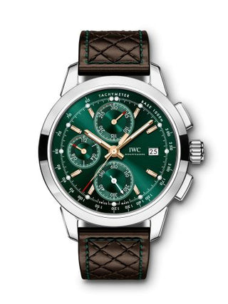 IWC - IW3808-04  Ingenieur Chronograph Classic Stainless Steel / Green / Calf / Kuwait City