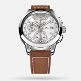 IWC - IW3808-AC  Ingenieur Chronograph Custom Stainless Steel / Silver-Rhodium / Calf