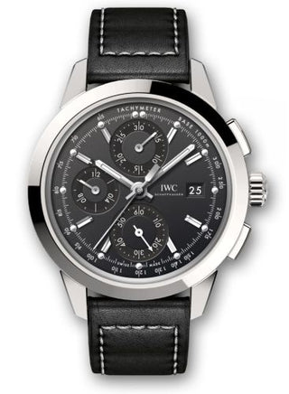 IWC - IW3808-AU  Ingenieur Chronograph Custom Stainless Steel / Black-Rhodium / Calf