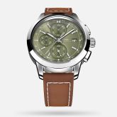 IWC - IW3808-BP  Ingenieur Chronograph Custom Stainless Steel / Green-Rhodium / Calf