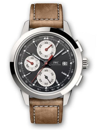 IWC - IW3808-CA  Ingenieur Chronograph Custom Stainless Steel / Black-Silver-Red / Calf