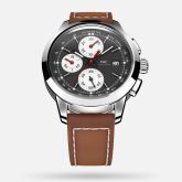 IWC - IW3808-CA  Ingenieur Chronograph Custom Stainless Steel / Black-Silver-Red / Calf