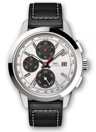 IWC - IW3808-CK  Ingenieur Chronograph Custom Stainless Steel / Silver-Black-Red / Calf