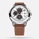 IWC - IW3808-CM  Ingenieur Chronograph Custom Stainless Steel / Silver-Black-Red / Calf