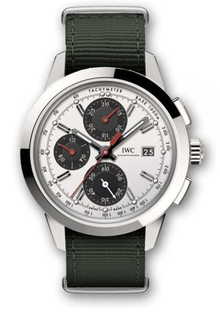 IWC - IW3808-CP  Ingenieur Chronograph Custom Stainless Steel / Silver-Black-Red / NATO