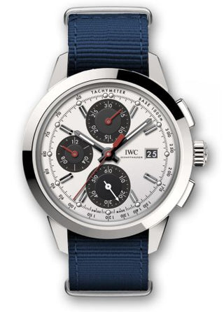 IWC - IW3808-CQ  Ingenieur Chronograph Custom Stainless Steel / Silver-Black-Red / NATO