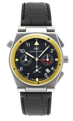 IWC - IW3815-02  Ingenieur Mecaquartz Chronograph Alarm Stainless Steel / Yellow Gold / Black / Strap