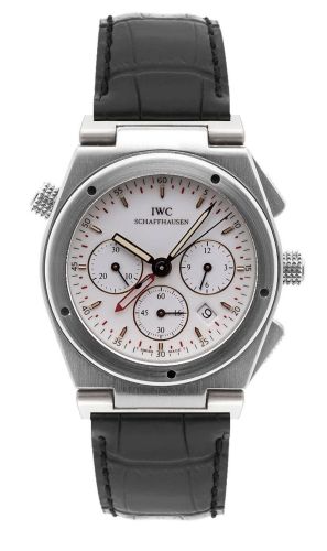 IWC - IW3815-03  Ingenieur Mecaquartz Chronograph Alarm Stainless Steel / White / Strap