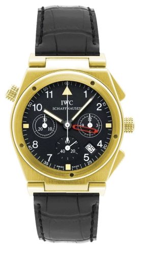 IWC - IW3815-06  Ingenieur Mecaquartz Chronograph Alarm Yellow Gold / Black / Strap