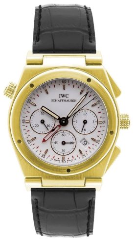 IWC - IW3815-07  Ingenieur Mecaquartz Chronograph Alarm Yellow Gold / White / Strap