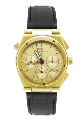 IWC - IW3815-08  Ingenieur Mecaquartz Chronograph Alarm Yellow Gold / Champagne / Strap