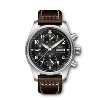 IWC - IW3879-03  Pilot's Watch Chronograph Spitfire Stainless Steel / Black / Calf