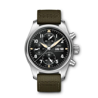 IWC - IW3879-01  Pilot's Watch Chronograph Spitfire Stainless Steel / Black / Textile