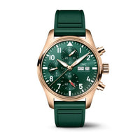 IWC Pilot's Watch Chronograph Stainless Steel / Green / Bracelet (IW3881-10)