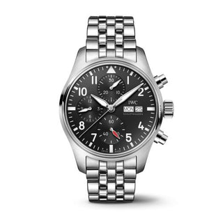 IWC - IW3881-13  Pilot's Watch Chronograph 41 Stainless Steel / Black / Bracelet