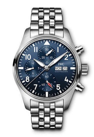 IWC - IW3881-02  Pilot's Watch Chronograph 41 Stainless Steel / Blue / Bracelet