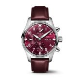 IWC - IW3881-07  Pilot's Watch Chronograph 41 Stainless Steel / Burgundy / Chinese New Year