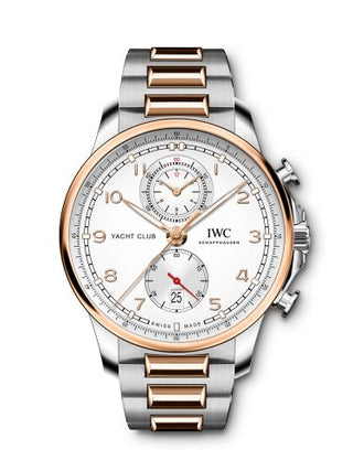 IWC - IW3907-03  Portugieser Yacht Club Chronograph Stainless Steel - Red Gold / Silver / Bracelet