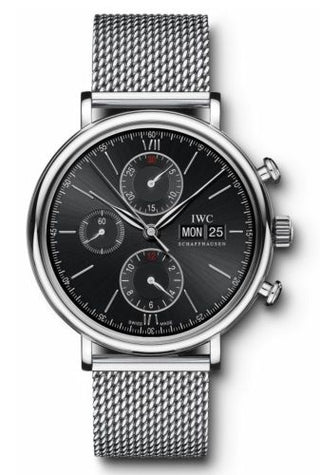 IWC - IW3910-06  Portofino Chronograph Stainless Steel / Black / Mesh