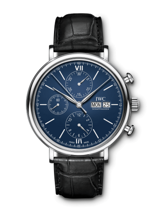 IWC - IW3910-23  Portofino Chronograph 150 Years Stainless Steel / Blue