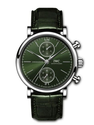 IWC - IW3914-05  Portofino Chronograph 39 Stainless Steel / Green