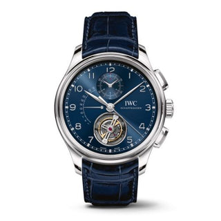 IWC - IW3940-07  Portugieser Tourbillon Rétrograde Chronograph Platinum / Blue